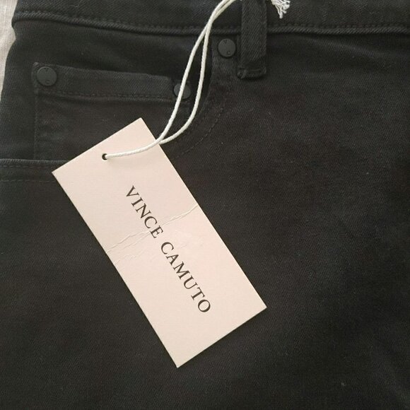 NWT Vince Camuto Highland Jet Black Mini Skirt Fringe Bottom Size 10 - Picture 7 of 7